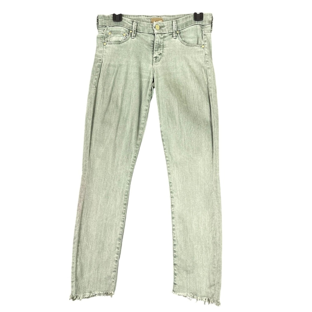 Mother Looker Womens 25 Skinny Jeans Raw Hem Stretch Designer Denim Frayed‎